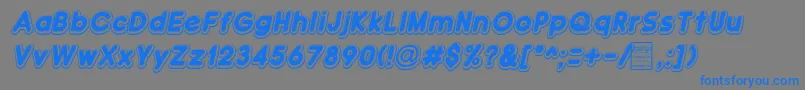More about DoubleBubbleShadowItalic Font DoubleBubbleShadowItalic Font – Blue Fonts on Gray Background