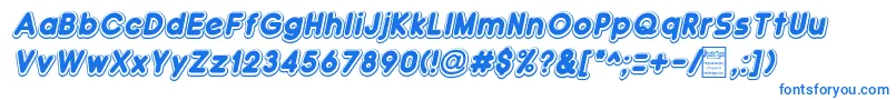 DoubleBubbleShadowItalic Font – Blue Fonts