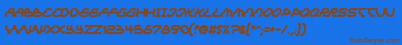 Dreammachine Font – Brown Fonts on Blue Background