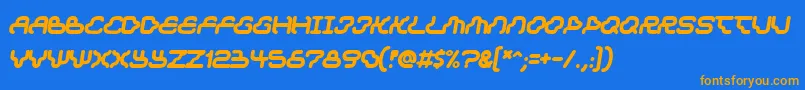 Dreammachine Font – Orange Fonts on Blue Background