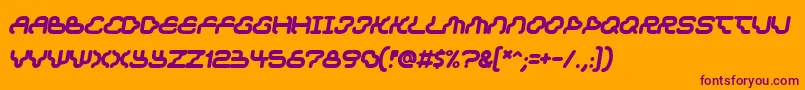 Dreammachine Font – Purple Fonts on Orange Background