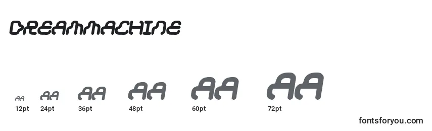 Dreammachine Font Sizes