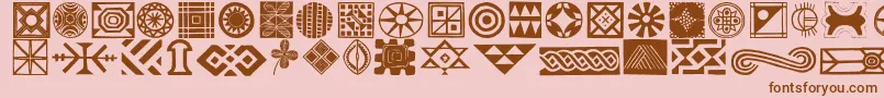 Africanornaments Font – Brown Fonts on Pink Background