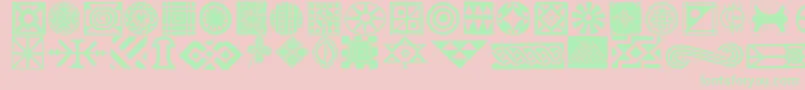 Africanornaments Font – Green Fonts on Pink Background