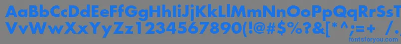 フォントFortunecBold – 灰色の背景に青い文字