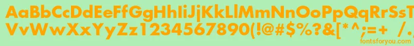 FortunecBold Font – Orange Fonts on Green Background