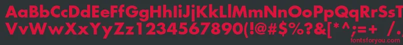 FortunecBold Font – Red Fonts on Black Background