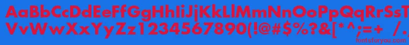 FortunecBold Font – Red Fonts on Blue Background