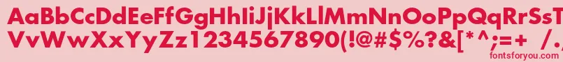 FortunecBold Font – Red Fonts on Pink Background