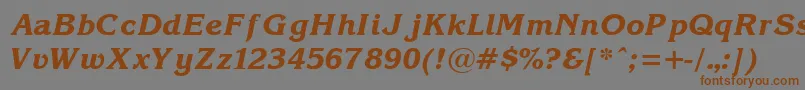 Korin25 Font – Brown Fonts on Gray Background