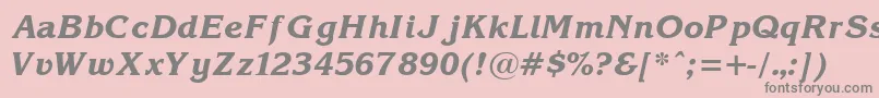 Korin25 Font – Gray Fonts on Pink Background