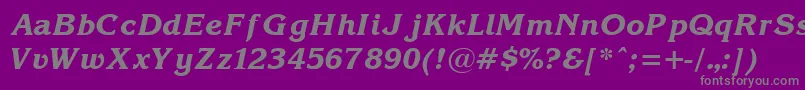 Korin25 Font – Gray Fonts on Purple Background