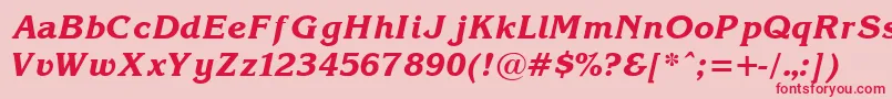 Korin25 Font – Red Fonts on Pink Background