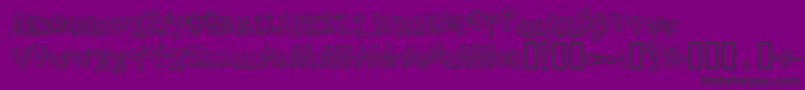DongCasual Font – Black Fonts on Purple Background