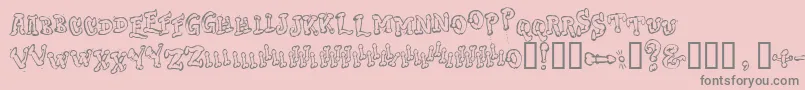 DongCasual Font – Gray Fonts on Pink Background