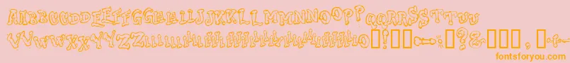 DongCasual Font – Orange Fonts on Pink Background