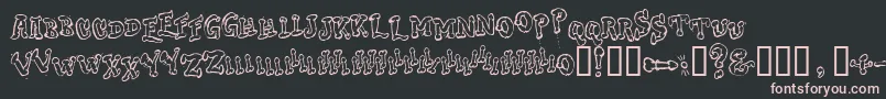 DongCasual Font – Pink Fonts on Black Background