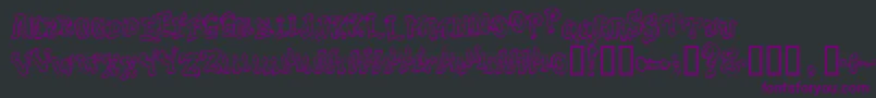 DongCasual Font – Purple Fonts on Black Background