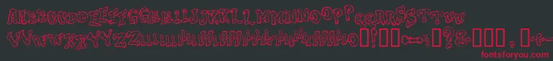 DongCasual Font – Red Fonts on Black Background