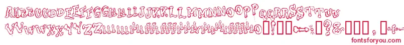 DongCasual Font – Red Fonts on White Background