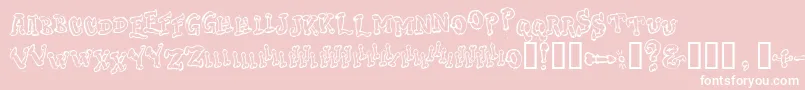 DongCasual Font – White Fonts on Pink Background