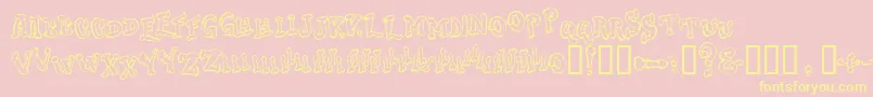 DongCasual Font – Yellow Fonts on Pink Background