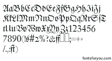 Z690BlackletterRegular font – Fonts Starting With Z
