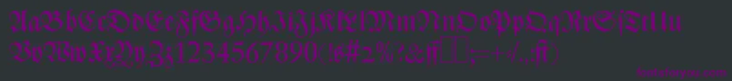 Шрифт Z690BlackletterRegular – фиолетовые шрифты на чёрном фоне
