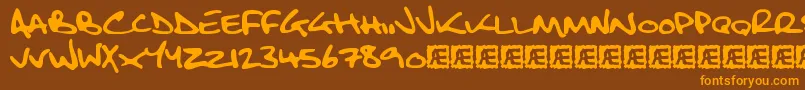 FatboySlimBltcBrk Font – Orange Fonts on Brown Background