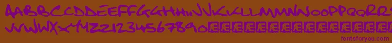 FatboySlimBltcBrk Font – Purple Fonts on Brown Background