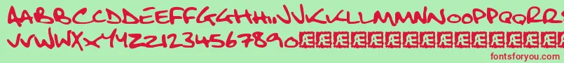 FatboySlimBltcBrk Font – Red Fonts on Green Background