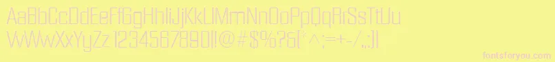 DiamantelhRegular Font – Pink Fonts on Yellow Background