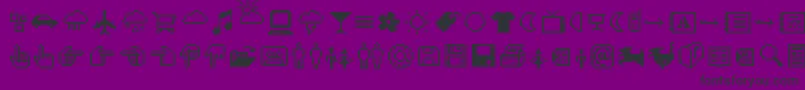 CdIconspc Font – Black Fonts on Purple Background