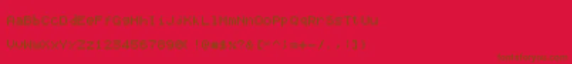 Czcionka Aerxfont – brązowe czcionki na czerwonym tle