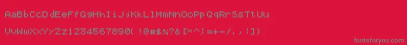 Шрифт Aerxfont – серые шрифты на красном фоне