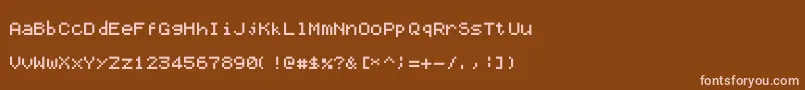 フォントAerxfont – 茶色の背景にピンクのフォント