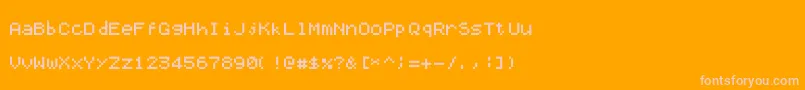 Czcionka Aerxfont – różowe czcionki na pomarańczowym tle