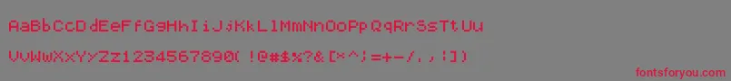 Aerxfont Font – Red Fonts on Gray Background