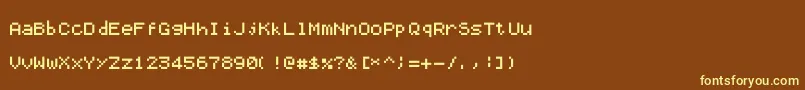 Шрифт Aerxfont – жёлтые шрифты на коричневом фоне