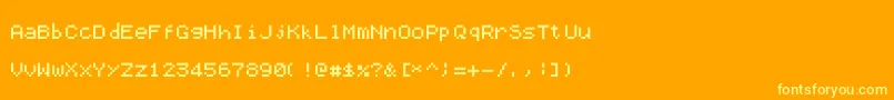 Aerxfont Font – Yellow Fonts on Orange Background