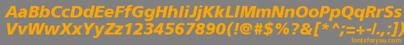 ForeignerBoldItalic Font – Orange Fonts on Gray Background