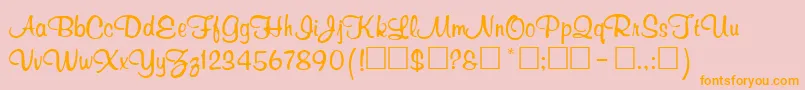 Richardmurray Font – Orange Fonts on Pink Background