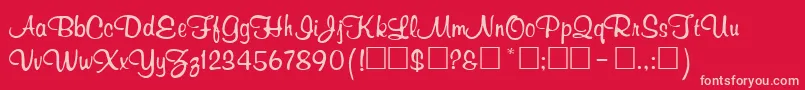 Richardmurray Font – Pink Fonts on Red Background