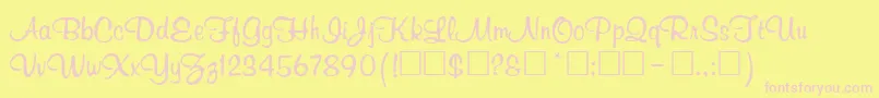 Richardmurray Font – Pink Fonts on Yellow Background