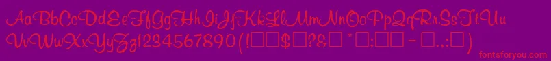 Richardmurray Font – Red Fonts on Purple Background