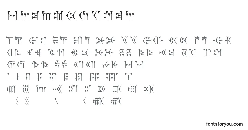 Czcionka Zarathustra (31700) – alfabet, cyfry, specjalne znaki