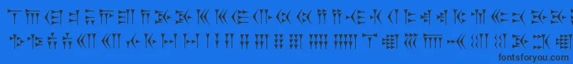 Zarathustra Font – Black Fonts on Blue Background