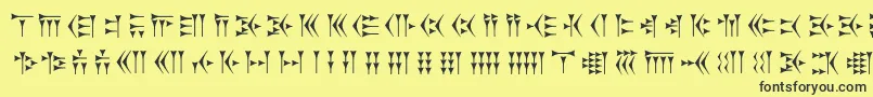 Zarathustra Font – Black Fonts on Yellow Background