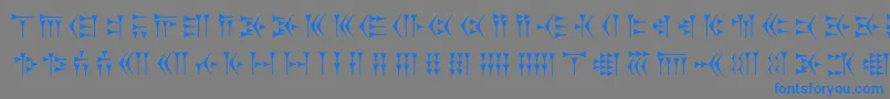 Zarathustra Font – Blue Fonts on Gray Background