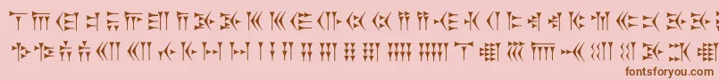 Zarathustra Font – Brown Fonts on Pink Background